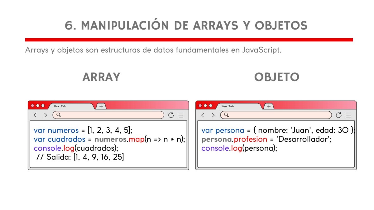 JavaScript ARRAYS Y OBJETOS