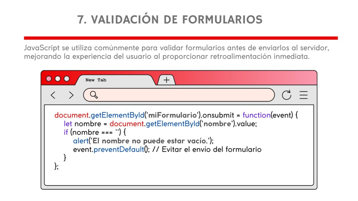 JavaScript Validacion de formulario